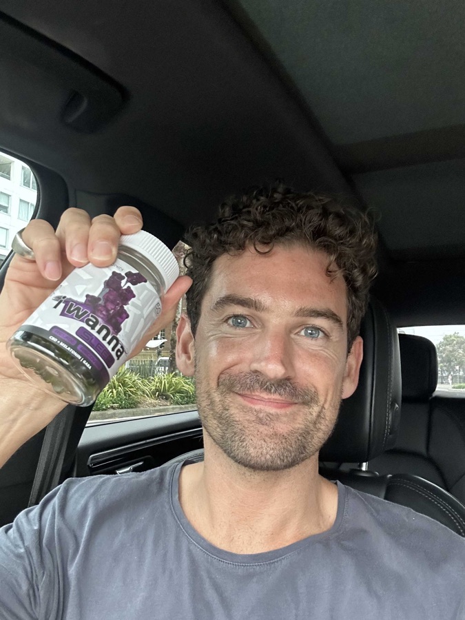 Tommy with iWanna Sleep gummies